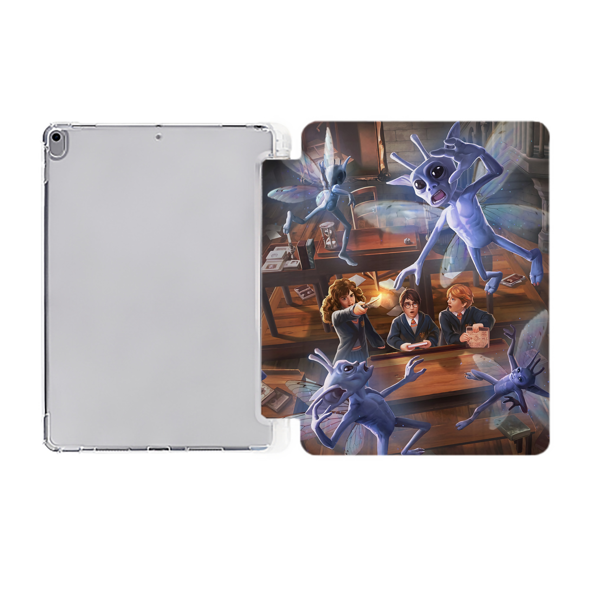（画像用） Harry Potter ハリー・ポッターシリーズ IPad ケース ペン収納付き 三つ折りスタンド PUレザー×シリコン 対応機種9.5/10.5/10.9インチ